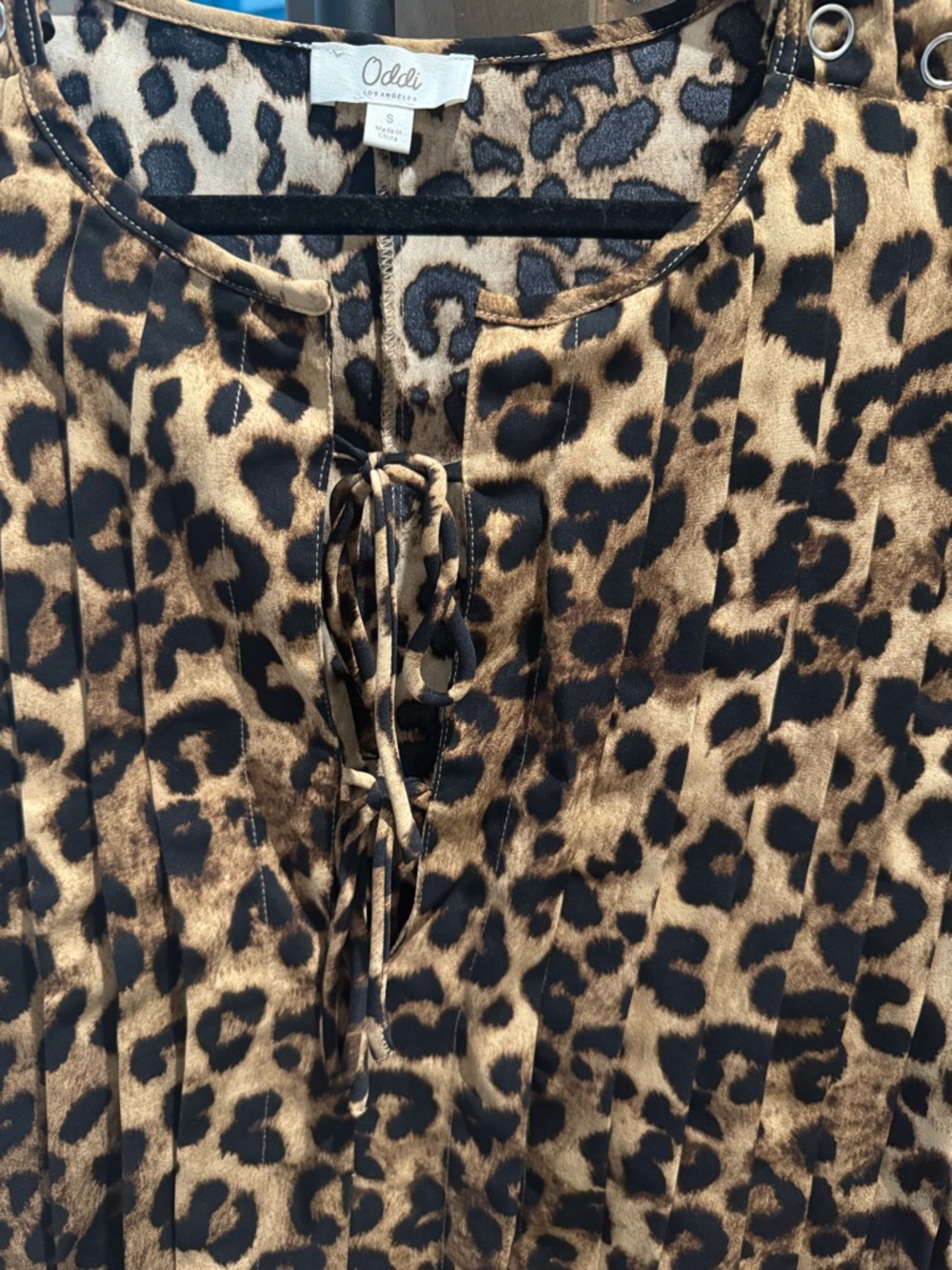 NWOT LIGHTWEIGHT LEOPARD SKORT ROMPER animal print size small - Picture 7 of 7